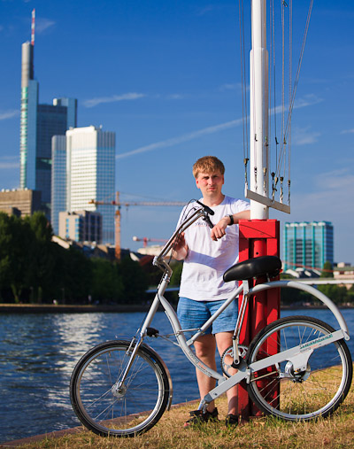 Mit dem Bals Swingbike (Balsbike) in Frankfurt am Main